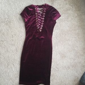Burgundy dress